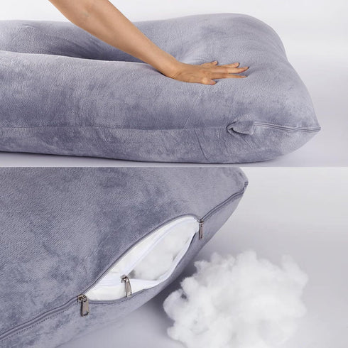 BATTOP Pregnancy Pillow for Sleeping,Full Body Maternity Pillow with Removable Washable Cover,Support