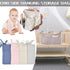 Baby Bedside Hanging Storage Bag, 2 Pockets Organizer for Crib Toy, Nursery Storage for Changing Table, Light Pink