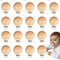 Suptizizkz 18 Pieces Wood Pacifier Clips Toy Suspender Clips Baby Teething Grasping Suspender