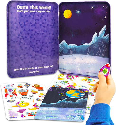 Highlights Activity Box Magnetic Play Scene Set - Bundle with 2 Highlight Magnetic Create A Scene Creation Tins Featuring Outer Space and Farm Life with Bonus Door Hanger