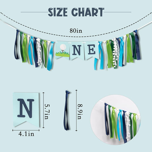 CANTLY 1st 1st Golf High Chair Banner for Birthday - First Birthday Decoration for Baby's,Golf Theme Birthday