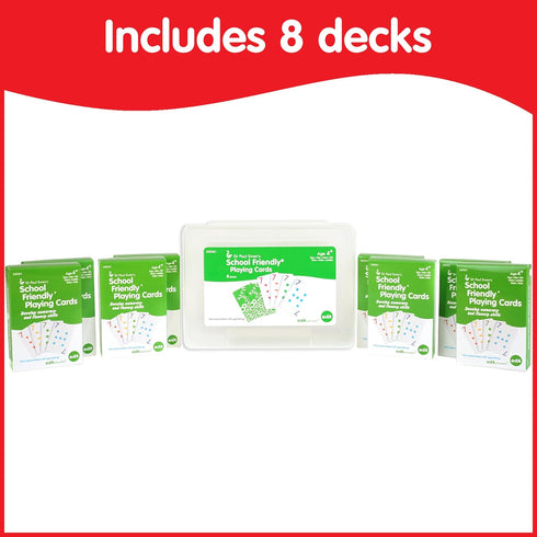 Set 8 448 0-13 Counting edxeducation School Friendly Playing Cards - In Home Learning Game - of Decks - Cards