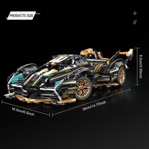 Sport Car Building Block Sets for Adults, 1:14 Scale Race Car Collectible Engineering Toy Birthday Gifts for Car Fans