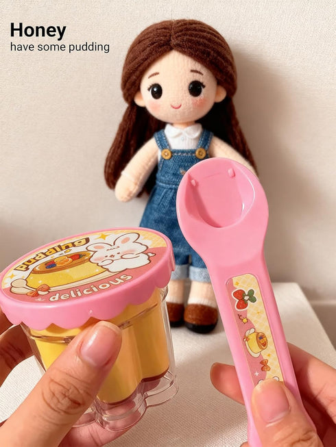 ZOENMG (1-Pack), 3 4 5 6 7 8 Pudding Feeding Toys for Dolls Pretend Play Food for Year Old Girls, Perfect for Doll Role