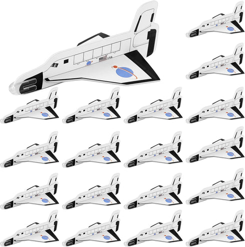 Lewtemi 36 Space Shuttle Gliders Set - Foam Airplane Toys for Boys and Girls - Outer Space Party Favors for Indoor and