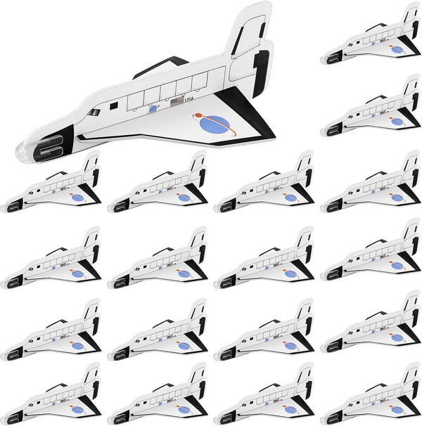Lewtemi 36 Space Shuttle Gliders Set - Foam Airplane Toys for Boys and Girls - Outer Space Party Favors for Indoor and