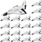 Lewtemi 36 Space Shuttle Gliders Set - Foam Airplane Toys for Boys and Girls - Outer Space Party Favors for Indoor and