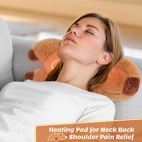 1.8lb Pad-14'' Capybara Microwavable Heating Cuddly Capybara Heating Pads for Cramps &Period Pain Relief