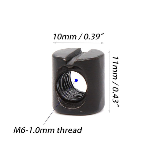 cSeao 10-Pack M6 70mm Black Socket Cap Screws and Barrel Nuts Set for Furniture Crib Chairs Baby Bed