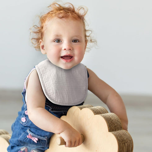 Muslin Baby Bibs for Unisex Boys Girls - Soft Cotton Drooling and Teething Bibs for Infant Newborn