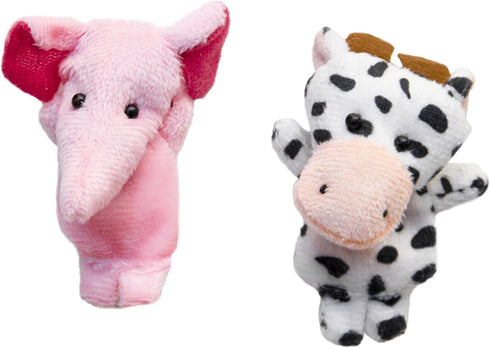 Super Z Outlet Velvet Cute Animal Style Finger Puppets for Children, 10 Animals Set for Playtime.