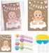 64 Pin The Pacifier On The Baby Game Baby Pacifier Games Poster with Pacifier Stickers for Baby Shower Party Favors