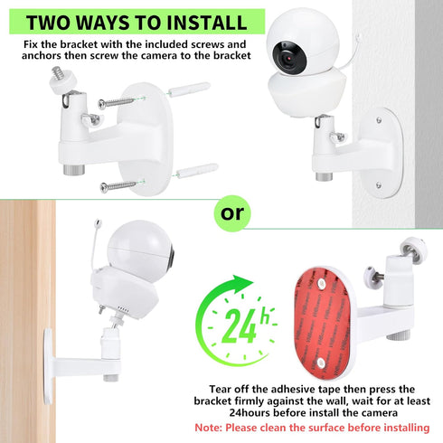 Baby Camera Wall Mount Compatible with Babysense V43/HDS2/V24R, Adjustable Baby Monitor Holder for Easy Installation