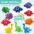 Matching Number Counting Dinosaur Toys with Double-Sided 1-3 Number Preschool Learning Sensory Sorting Sets
