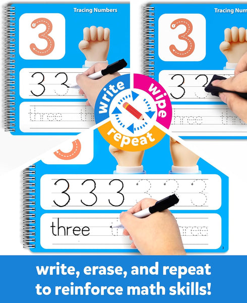 3-8, Coogam Math Learning Game for Kids Age Number Tracing Handwriting Practice Workbook, Math Addition