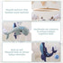 Montessori Baby Mobile for Crib - Ocean Animals Decor with Felt Ball Sea Blue Whale & White Clouds, Baby Shower Gift