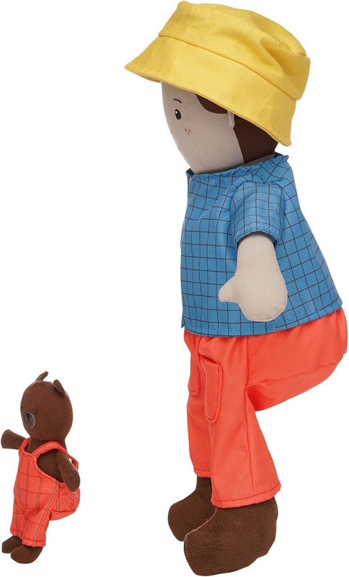 14 Inch Manhattan Toy Playdate Friends Alex Machine Washable and Dryer Safe Doll with Mini Bear Stuffed Animal