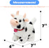 Hopearl Walking Cow Interactive Electronic Pet Plush Diary Cattle Toy with Sounds and Movements Moo Nodding Head Wag Tail Animated Gifts for Toddlers Birthday, Black, 7''