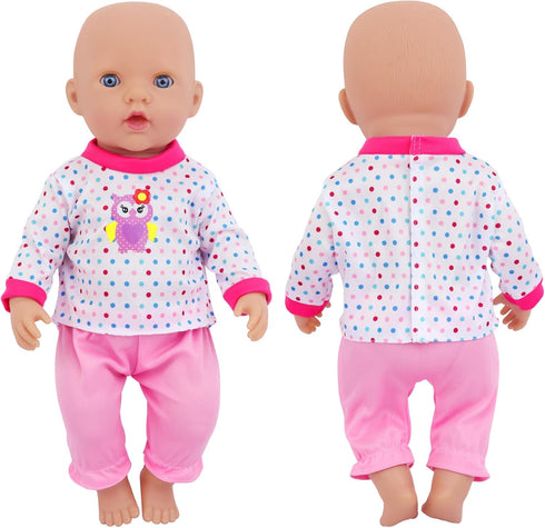 5 Sets 14-18 Inch 16 Inch UNICORN ELEMENT Baby Doll Clothes for Dolls, Baby Doll Pjs Clothes Outfits and Accessories