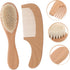Set Newborn Baby Hair Brush and Comb Bath Brush Scalp Brush for Soft Hair
