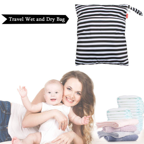 Damero Travel Wet and Dry Bag with Handle for Cloth Diaper, Pumping Parts, Clothes, Swimsuit and More, Easy to Grab