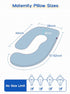 Wndy's Dream 60 inch Pregnancy Pillow with Removable Velvet Cover, Side J Type Full-Body Pillow for Back, Legs