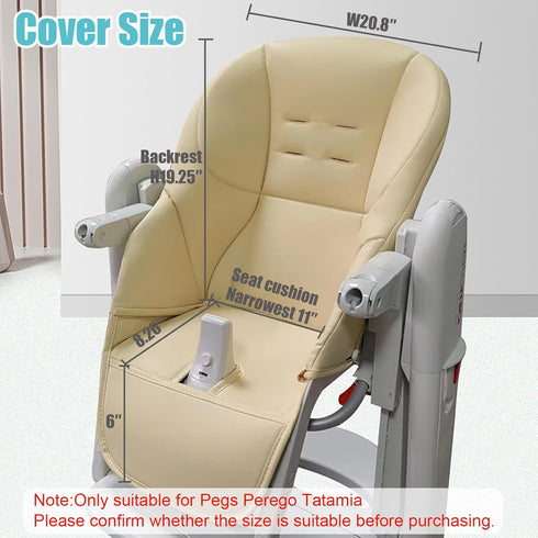 Generic High Chair Cover Replacement Suitable for Peg Perego Tatamia, High Chair Seat Soft Cushion, Comfortable Cushion