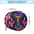 YETTASBIN Mardi Gras Portable Pacifier Holder Case with Metal Hook Buckle & Zipper for Diaper Bag and Stroller