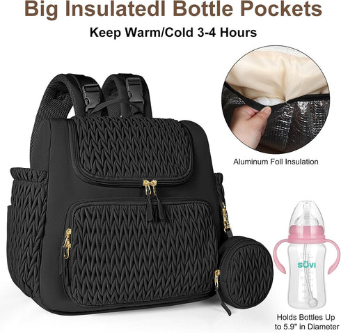 Backpack Backpacks Geestock Diaper Bag Small Diaper Stylish Mini Maternity Baby Bags for Baby Boy with Insulated