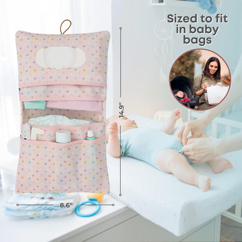 HAMUR Baby Diaper Bag Organizer Travel-Friendly, Compact & Foldable | Stroller Pouch for Newborn Essentials Must-Have