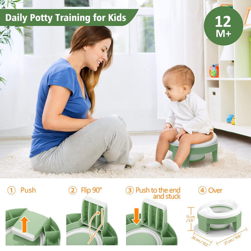 MCGMITT Portable Potty with Teething Toy Bundle for Babies