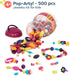 B. toys – Pop Arty! 500 Pcs Jewelry Making Kit – Creative Pop Snap Bead Set for Kids – DIY Craft Necklaces, Rings,