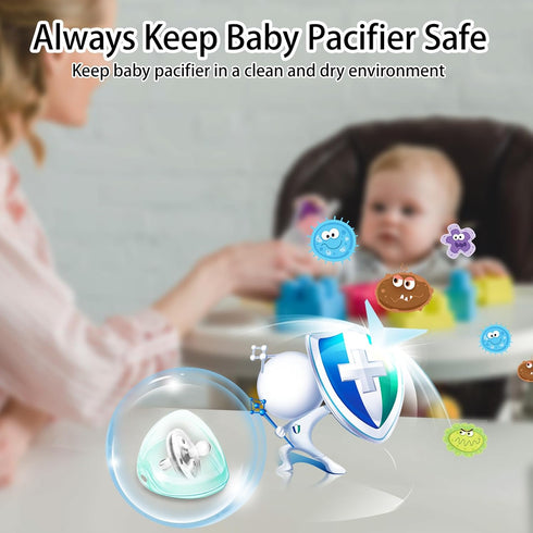 NISXABEBE Case,3 Pack Pacifier BPA Free Pacifiers Holder Case with Lanyard for Diaper Bag,Binky Container Box for Baby