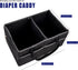 Baby Co. Diaper Caddy - Black, 36 x 22 x 18cm, Car Organizer for Diapers and Wipes, Gift for Newborns