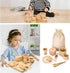 Set 9 Montessori Toys Sensory Bin Toys for Toddlers of Wooden Waldorf Toys Wooden Scoops and Tongs for Transfer Work