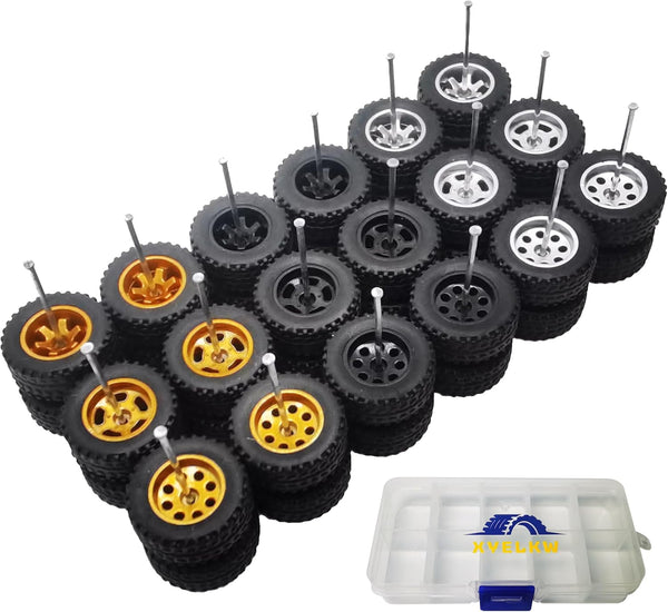 XYELKW 9 Set 1/64 Wheels for Trucks 1 64 Wheels Off Road Simulation