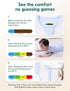 2-Way BABELIO Detachable Zip Sleeves Swaddle Temp-Sensing Baby Transitional Swaddle Arms Up Zipper Sleep Sack Soft Blue