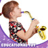 Lewtemi Gold Saxophone Musical Instruments Toy for Kid Toddler Fake Plastic Preschool Music Toy Gift Portable Wind
