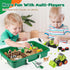 FRUSE Play Sand Farm Toys, Sensory Bins for Toddlers with 2.2lbs Sensory Play Sand, Farm Figures & Tractor Playset