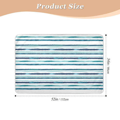 siphylline 52" 34" Watercolor Stripes Extra Large Resuable Changing Pad Covers Highly Absorbent Diaper Changing Mat