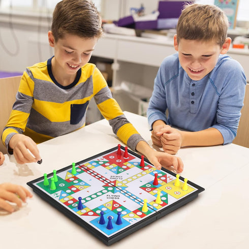Andux Foldable Magnetic Flying Chess, Portable Board Game Set CXYXQ-03 (M)