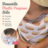 The Wee Bean 2pcs Set Organic Cotton Bandana Bibs, Baby Drool Bibs for Boys Girls Unisex, Teething