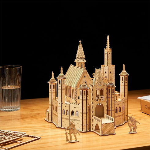 3D Wooden Puzzles Knight Creed: Lost Castle Model Kits, Brainteaser and Puzzle for Christmas/Birthday Gifts