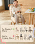 Adjustable Beige Toddler Booster Seat for Dining - Comfortable Kids Booster