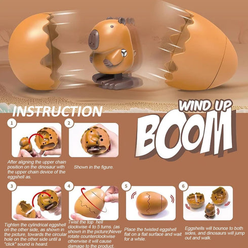 Generic Wind-Up Surprise Eggs, Boom Eggs, Rotate the Egg to Hatch a Walking Animal, Animal Hatching Surprise Egg Toy