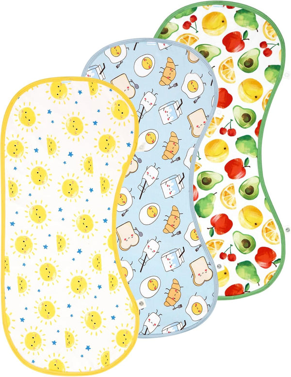 Burp Cloths for Baby Boys and Girls,3-Pack Extra Absorbent Burping Cloth Baby