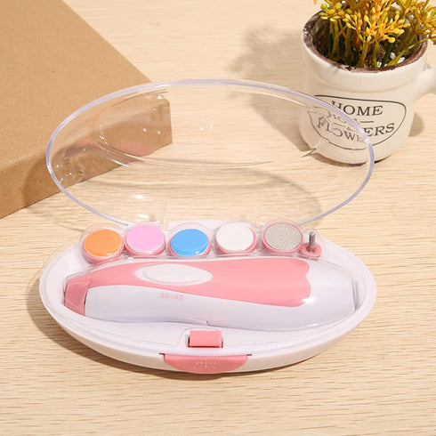 NOENNULL Trimmer Set, 6 Baby Nail Electric Safe Baby Nail Clippers Baby Nail File Kit Manicure Trim Polish Grooming kit