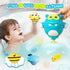 18months+ Swimming EKU Hippo Bath Toys for Kids Ages Toddler with Burger Stacking Cups Duck Crab Bath Time Water Play