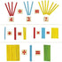 Counting Number Blocks and Sticks, Montessori Toys for Kids Learning, Educational Wooden Rods with Storage Tray