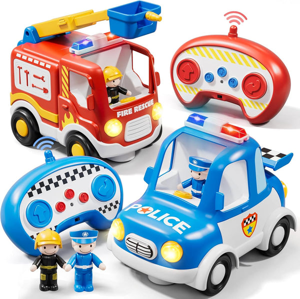 Lehoo Castle Remote Control Car for Toddlers, Fire Trucks for Toddlers 3-5,